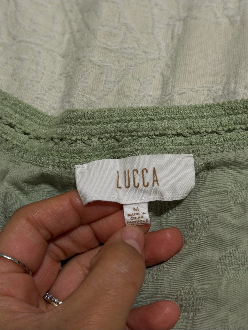 Vila Sage Green Cropped Tie-Front Peasant Top - Picture 3 of 4